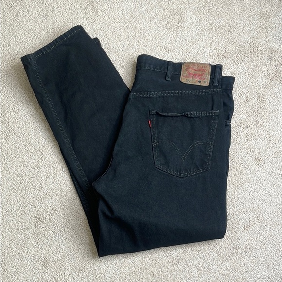 Levi's Black 550 Relaxed Straight Jeans Classic Style (38x32) - Picture 1 of 5